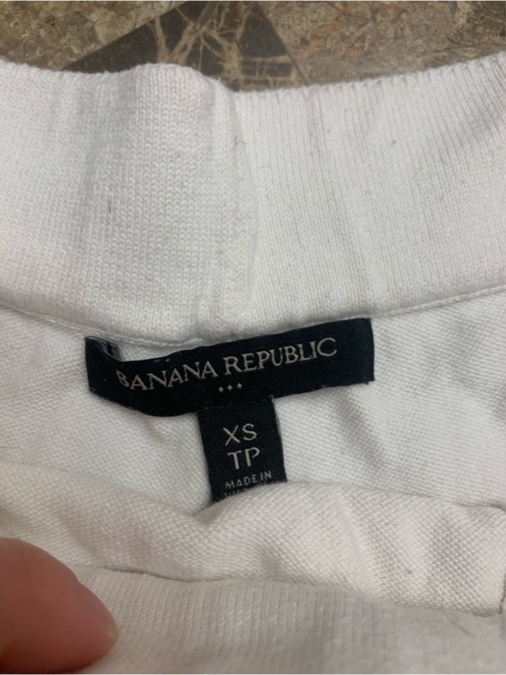Banana Republic White High-Waist Drawstring Lounge Shorts xsmall - Picture 3 of 6